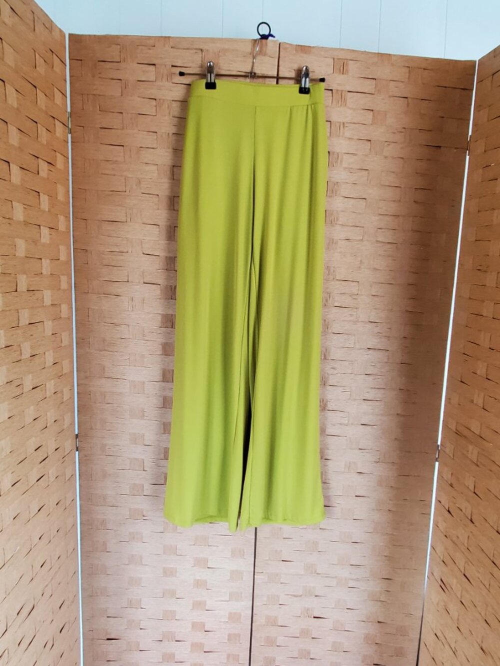Brigitte Brianna Pants Size XS Yellow Wide Leg High Rise